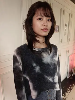 ミディアム カラー RINKA 岡崎美容室のヘアスタイル