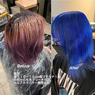 ミディアム カラー daiki 原宿のヘアスタイル