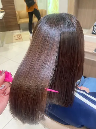 ミディアム パーマ 韓国ヘアメイク🎀/ 縮毛矯正✨山本媛香のヘアスタイル