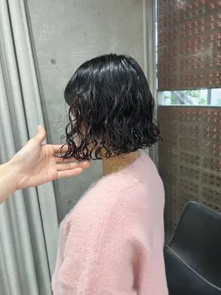 ショート カラー パーマ ボブパーマコテ巻き風 パーマNo1深江秀平のヘアスタイル