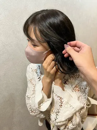 ミディアム カラー ダブルカラー 新宿のヘアスタイル