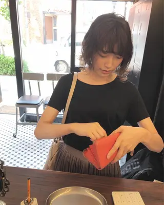 ショート パーマ 顔周りレイヤー/韓国 ブリーチminamiのヘアスタイル