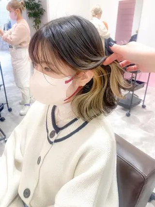 ミディアム 髪質改善韓国レイヤー SHIORI🦋のヘアスタイル