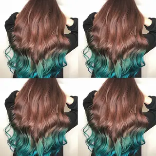 ロング カラー ヘアアレンジ 🦋韓国ヘア 坂本 菜摘🦋のヘアスタイル