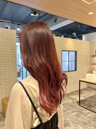 ロング 髪質改善 HALO hair salon【ヘイロー】所属・暖色カラー🟥ショウ ✖️ウルフ&レイヤーのヘアスタイル