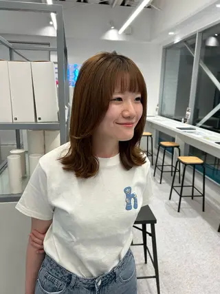 セミロング THE SKY所属・アダチ ヒナタのヘアスタイル