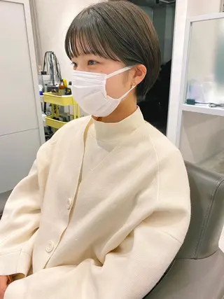 ショート 裕千/くびれヘア/ 韓国風ヘア/顔まわりのヘアスタイル