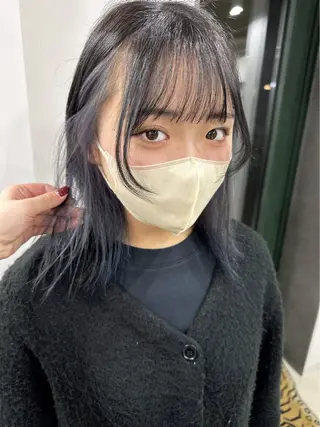 セミロング カラー さあや 【透け感/艶感】のヘアスタイル