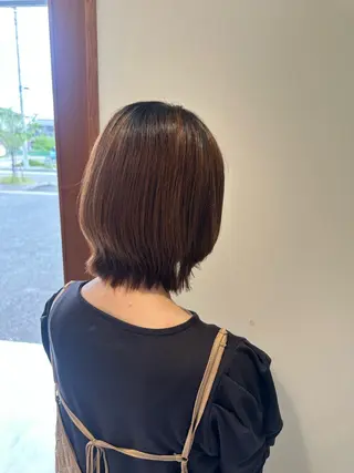 ミディアム レイヤー/蟹江/ くすみカラー/川口のヘアスタイル