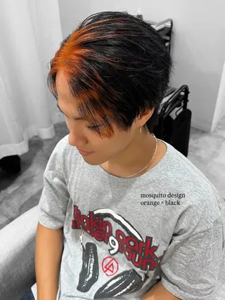 ショート カラー メンズ ura/デザイン/ ハイトーン/個性派のヘアスタイル