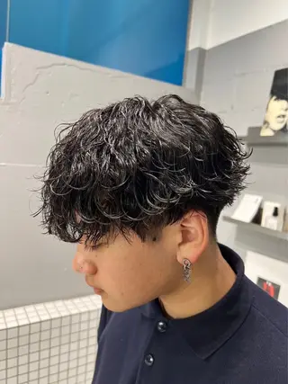 ショート パーマ メンズパーマ/韓国 ヘア/Mino🤍のヘアスタイル