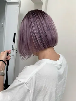 ショート カラー CHERIEブリーチ ダブルカラー　天神のヘアスタイル