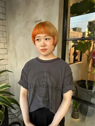 ショート カラー なかの りなのヘアスタイル