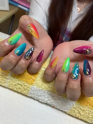 ネイル rukianail 新里のネイルデザイン