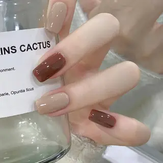 ネイル ネイリストゆか💅 長さだし、深爪矯正のネイルデザイン