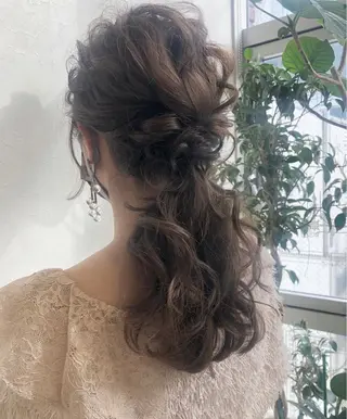 セミロング カラー ヘアアレンジ nakahara madokaのヘアスタイル