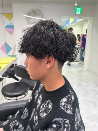 ショート カラー パーマ メンズ 【メンズサロン】 BLUCK 横浜のヘアスタイル
