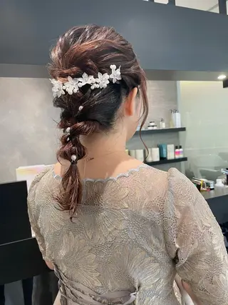 ミディアム ヘアアレンジ ダブルカラー🦖 /髪質改善⚡️しおりのヘアスタイル