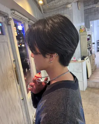 メンズ ツヤ感ナチュラル 野口晴菜のヘアスタイル