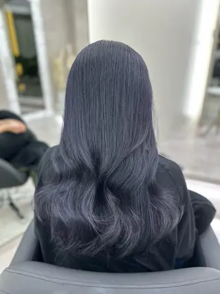 ロング カラー Ardore大阪難波 カットカラーモデルのヘアスタイル