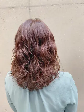 ミディアム パーマ ブリーチ縮毛矯正/ デサキ ショウヘイのヘアスタイル