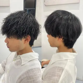 パーマ メンズ ダウンパーマ特化💎 ボブ・レイヤーりなのヘアスタイル