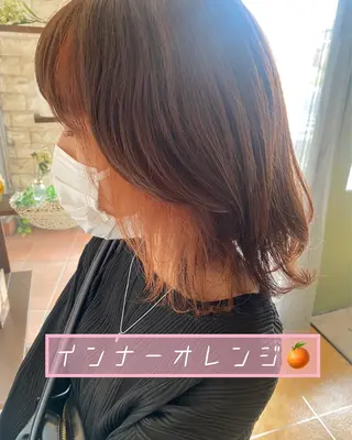 ミディアム 権 燦易のヘアスタイル