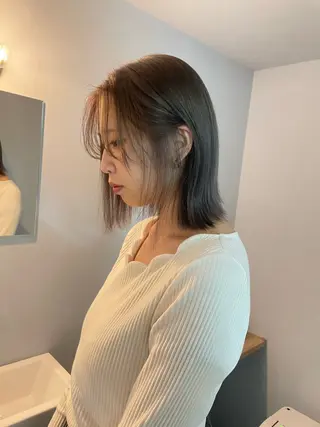 ミディアム ボブカットモデル/パ ーマ/harunaのヘアスタイル