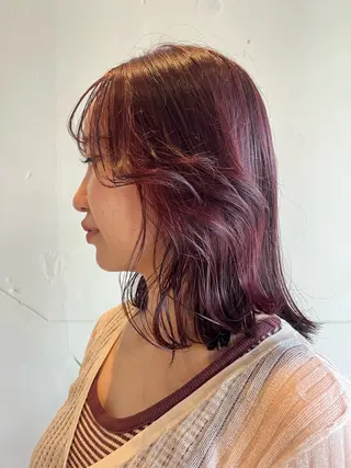 ロング カラー 藤井 美歩/赤髪のヘアスタイル