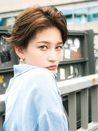 ショート カラー 🉐レイヤー/塩見 弘樹🉐渋谷のヘアスタイル