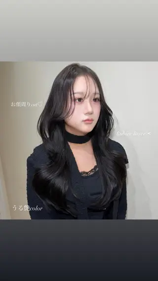 ロング カラー ヘアアレンジ レイヤーカット🤍 RINAのヘアスタイル