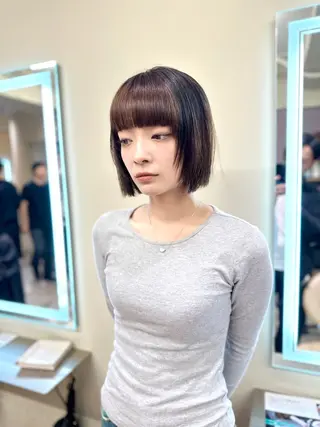 ショート カラー opus 店長大和 レイヤー/赤み消しのヘアスタイル