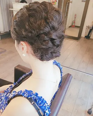 ロング ヘアアレンジ JIL BLAN 京都所属・RU RIのヘアスタイル