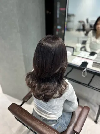 ミディアム カラー 梅田／髪質改善カラー caho💙のヘアスタイル