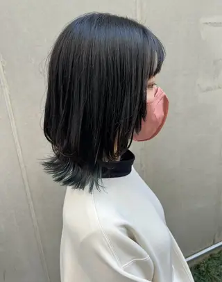 ミディアム カラー 石原 姫菜のヘアスタイル