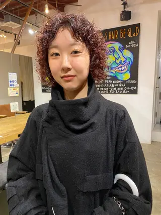 ショート パーマ 小日向 沙織のヘアスタイル