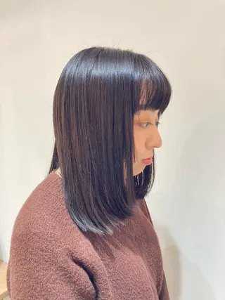 ミディアム カラー 前田 梨沙のヘアスタイル