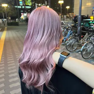 ロング カラー マンツーマン女性 美容師 奏のヘアスタイル