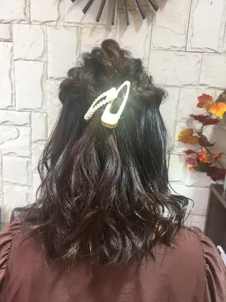 ミディアム カラー ヘアアレンジ ✨🌿大人可愛い愛さ れhair🌿✨松本のヘアスタイル