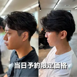 パーマ メンズ フェザーパーマ/韓国 /メンズカット/保立のヘアスタイル