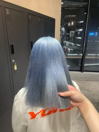 カラー 暖色/ハイトーン/ カラー/HBLのヘアスタイル