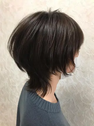 ショート カラー ブリーチ/髪質改善/ レイヤー/YUTO‎のヘアスタイル