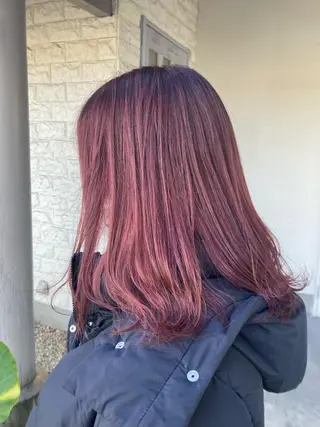 ロング カラー 酸性ストレート/ ボブ/暖色/リコのヘアスタイル