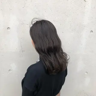 セミロング カラー 酸性縮毛矯正🧴韓国 レイヤー/髪質改善のヘアスタイル