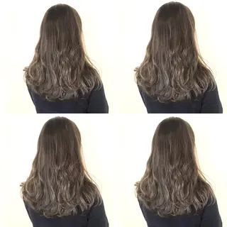 ロング カラー 韓国レイヤーカット/ ダブルカラーのヘアスタイル