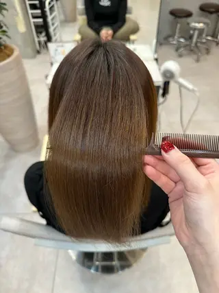 ミディアム パーマ 酸性ストレート/艶髪 /縮毛/sara❄️のヘアスタイル