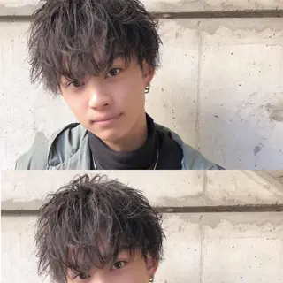 パーマ メンズ BABY 艶髪暗髪ヘア💖達人のヘアスタイル