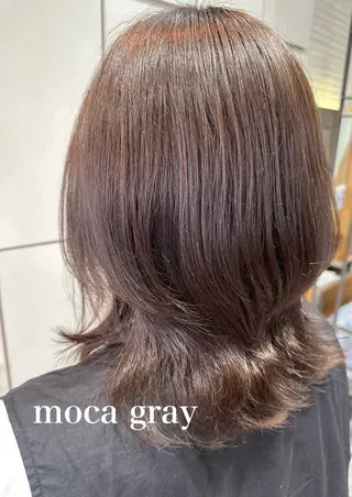 ミディアム カラー 美髪矯正/渡辺 りんのヘアスタイル