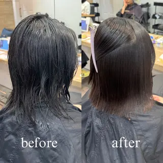 ミディアム パーマ 縮毛矯正/艶髪カラー /パーマ/ひふみ🌱のヘアスタイル