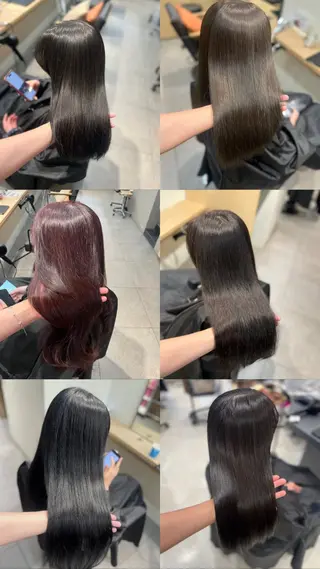 ロング 韓国レイヤー|ハッシ ュレイヤー|艶カラーのヘアスタイル